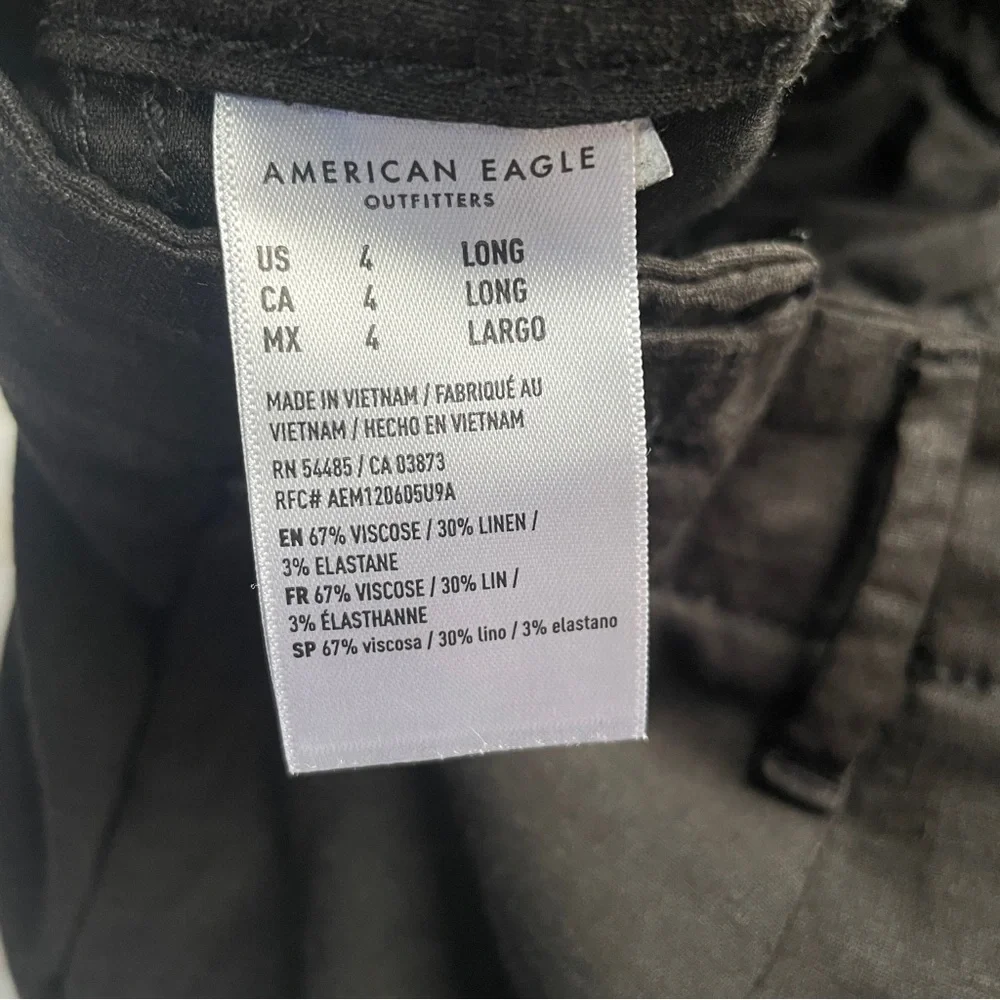 American Eagle High Rise Wide Leg Trouser Pants - Picture 6 of 8